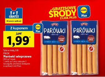 Lidl Parówki wieprzowe pikok oferta