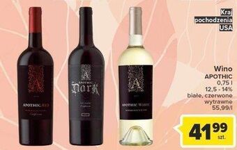 Carrefour Wino apothic dark dry oferta