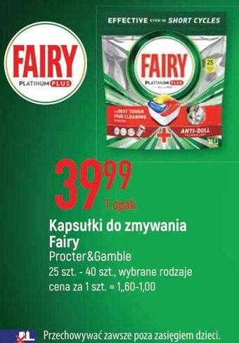 E.Leclerc Tabletki do zmywarek lemon fairy platinum oferta