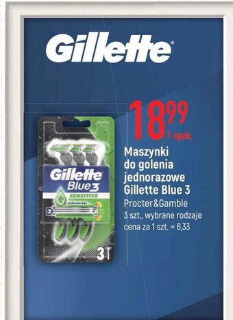 E.Leclerc Maszynka do golenia gillette blue 3 sensitive oferta