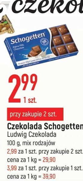 E.Leclerc Czekolada alpine milk schogetten oferta
