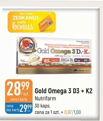 E.Leclerc Kapsułki wspomagające pracę serca olimp labs gold omega 3 d3 + k2 oferta