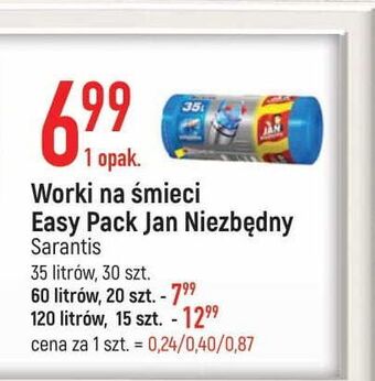 E.Leclerc Worki na śmieci easy-pack 35 l jan niezbędny oferta