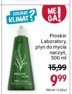 Rossmann Płyn do mycia naczyń organic aloe proskin laboratory oferta