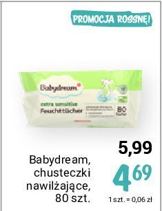 Rossmann Chusteczki nawilżane extra sensitive babydream oferta