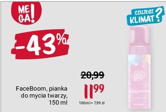 Rossmann Pianka oczyszczająca do mycia twarzy face boom oferta