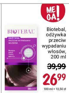 Rossmann Odżywka przeciw wypadaniu włosów biotebal oferta