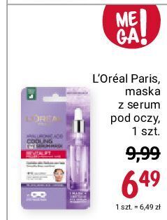 Rossmann Maska z serum pod oczy l'oreal revitalift filler [kwas hialuronowy] oferta