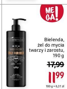 Rossmann Żel do mycia twarzy i zarostu bielenda barber edition only for men oferta