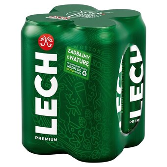 Społem Lech premium piwo jasne 4 x 500 ml oferta