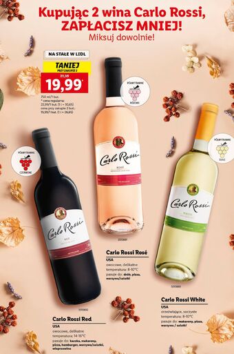 Lidl Wino carlo rossi red oferta