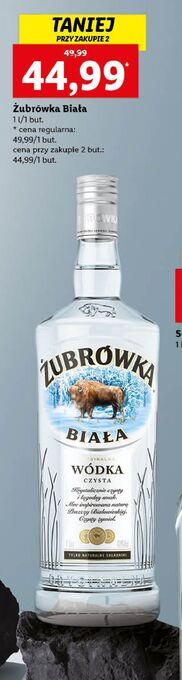 Lidl Wódka żubrówka biała oferta