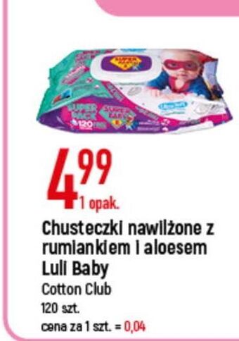 E.Leclerc Chusteczki nawilżane z rumiankiem i aloesem super baby oferta
