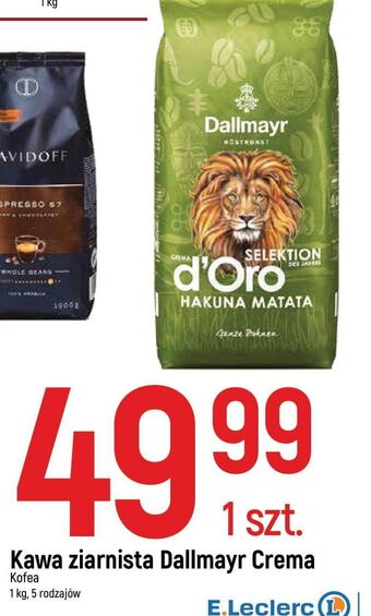 E.Leclerc Kawa dallmayr crema d'oro selection des jahres hakuna matata oferta