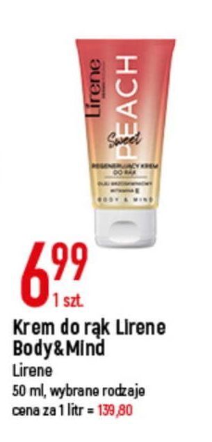 E.Leclerc Krem do rąk peach lirene body & mind oferta