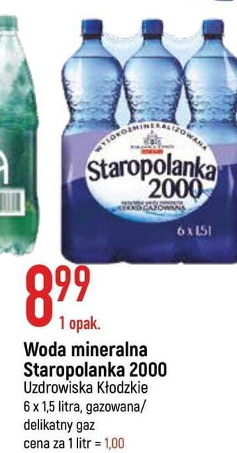 E.Leclerc Woda lekko gazowana staropolanka 2000 oferta