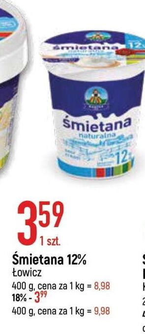 E.Leclerc Śmietana 12 % łowicz 1906 łowicka oferta