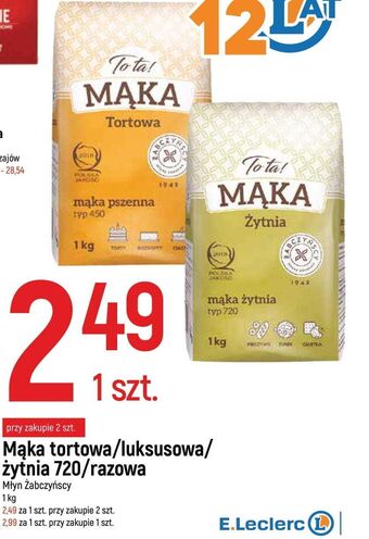 E.Leclerc Mąka żytnia typ 720 to ta! oferta