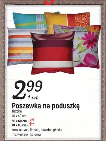 E.Leclerc Poszewka na poduszkę 70 x 80 cm textim oferta