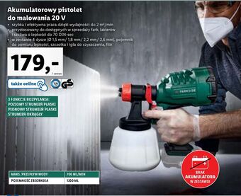 Lidl Pistolet do malowania 20v parkside oferta