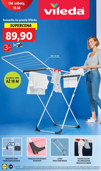 Lidl Suszarka na pranie vileda oferta