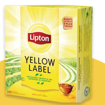 Biedronka Herbata czarna lipton yellow label 92 torebki oferta