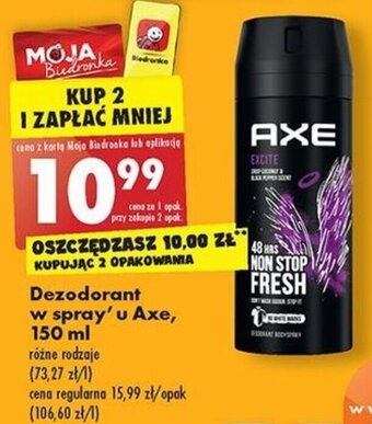 Biedronka Axe Dezodorant w spray'u 150 ml oferta