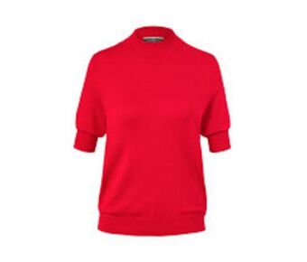 Tchibo Sweter z delikatnej dzianiny ze stójką, czerwony oferta