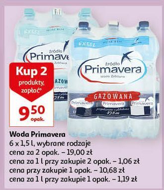 Auchan Woda niegazowana primavera oferta