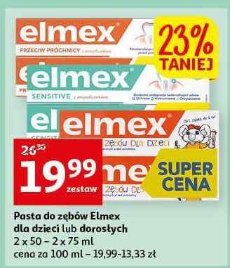 Auchan Pasta do zębów z aminofluorkiem elmex sensitive oferta