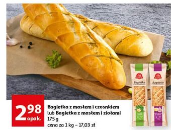 Auchan Bagietka z masłem czosnkowym bread basket oferta