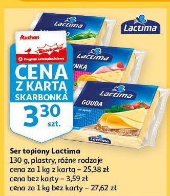 Auchan Ser topiony gouda lactima oferta