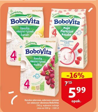 Kaszka mleczno-ryżowa z bananami bobovita
