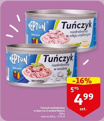 Auchan Tuńczyk rozdrobniony w oleju roślinnym neptun oferta