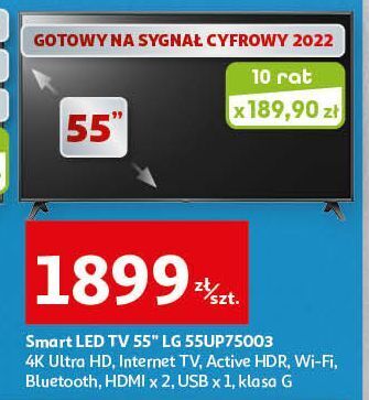 Auchan Telewizor 55'' 55up75003 lg oferta
