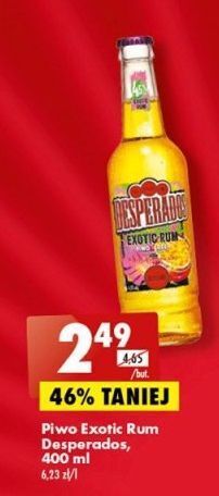 Biedronka Piwo desperados exotic rum oferta