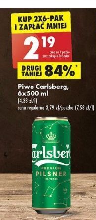 Biedronka Piwo carlsberg export premium pilsner oferta