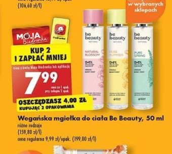 Biedronka Mgiełka do ciała natural blossom be beauty natural oferta