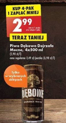 Biedronka Piwo dębowe dojrzałe mocne oferta