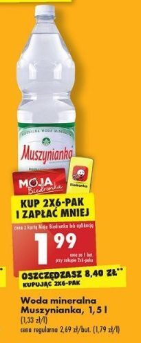Biedronka Woda niegazowana muszynianka oferta