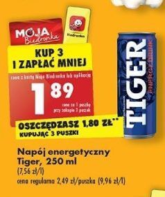Biedronka Napój original tiger energy drink oferta