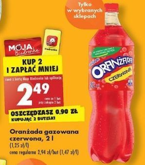 Biedronka Oranżada czerwona oferta