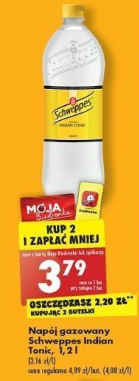 Biedronka Napój indian tonic schweppes oferta