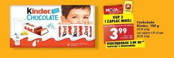 Biedronka Batoniki z mlecznej czekolady nadzieniem mlecznym kinder chocolate oferta