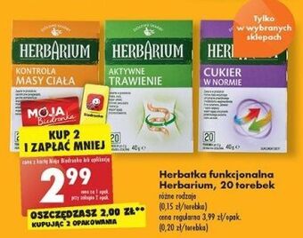 Biedronka Herbata cukier w normie herbarium oferta