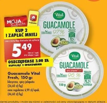 Biedronka Guacamole spicy jalapeno vital fresh oferta