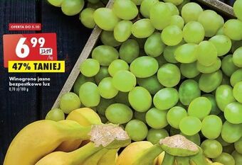 Biedronka Winogrona jasne bezpestkowe oferta
