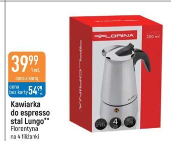 E.Leclerc Kawiarka do espresso na 4 filiżanki lungo florina (florentyna) oferta
