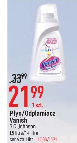 E.Leclerc Odplamiacz w płynie white vanish oxi action oferta