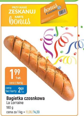 E.Leclerc Bagietka czosnkowa la lorraine oferta